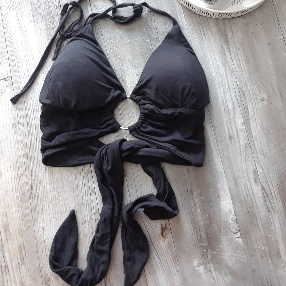 Black tie Halter